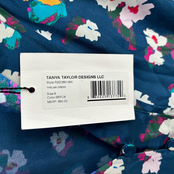 $695 TANYA TAYLOR
Thelma Blue Floral Silk Dress Sz 8 NWT - Picture 11 of 11